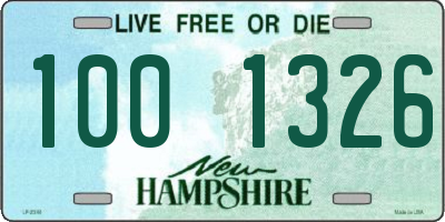 NH license plate 1001326