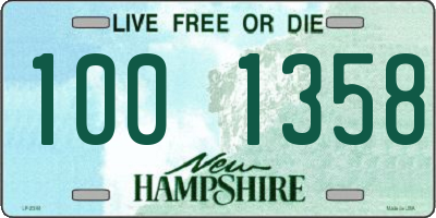 NH license plate 1001358