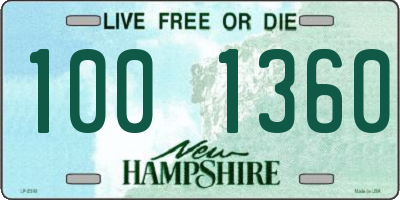 NH license plate 1001360