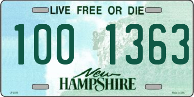 NH license plate 1001363