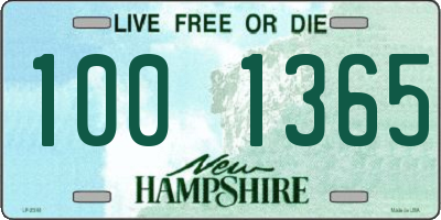 NH license plate 1001365