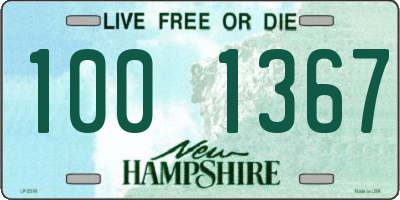 NH license plate 1001367