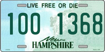 NH license plate 1001368