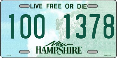 NH license plate 1001378