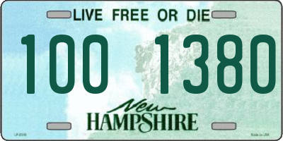 NH license plate 1001380