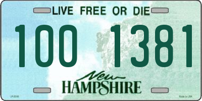 NH license plate 1001381