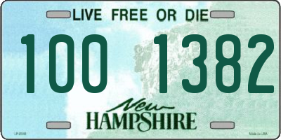 NH license plate 1001382