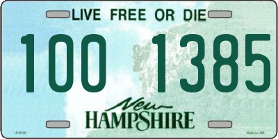 NH license plate 1001385