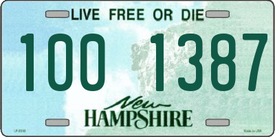 NH license plate 1001387