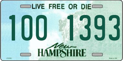 NH license plate 1001393