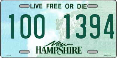 NH license plate 1001394
