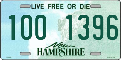 NH license plate 1001396