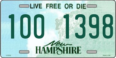 NH license plate 1001398