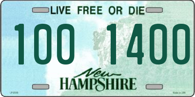 NH license plate 1001400