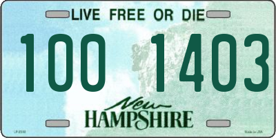 NH license plate 1001403