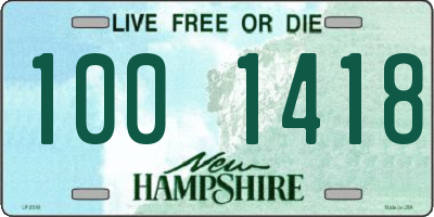 NH license plate 1001418