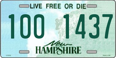 NH license plate 1001437