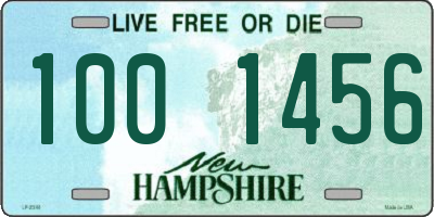 NH license plate 1001456