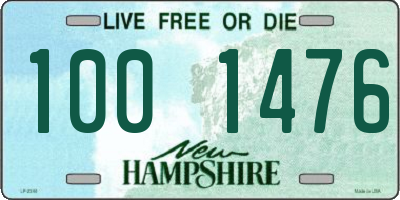 NH license plate 1001476