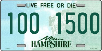 NH license plate 1001500