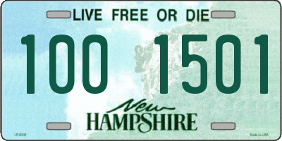 NH license plate 1001501