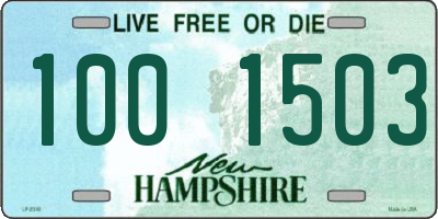 NH license plate 1001503