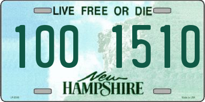 NH license plate 1001510