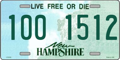 NH license plate 1001512