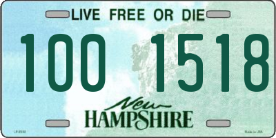 NH license plate 1001518