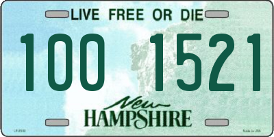 NH license plate 1001521