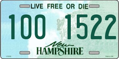 NH license plate 1001522