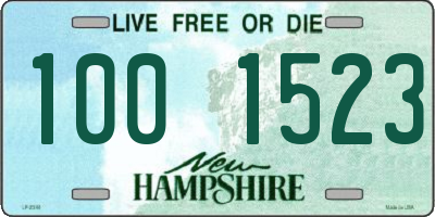 NH license plate 1001523