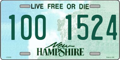 NH license plate 1001524