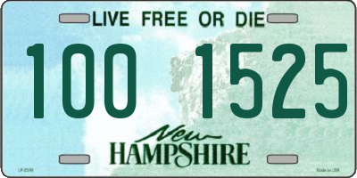 NH license plate 1001525