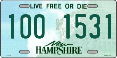 NH license plate 1001531