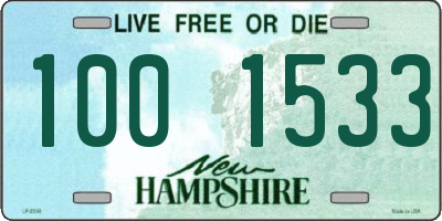 NH license plate 1001533