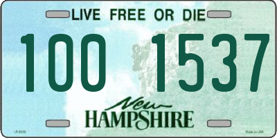 NH license plate 1001537