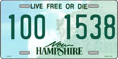 NH license plate 1001538