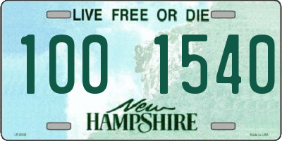 NH license plate 1001540