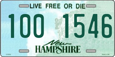 NH license plate 1001546