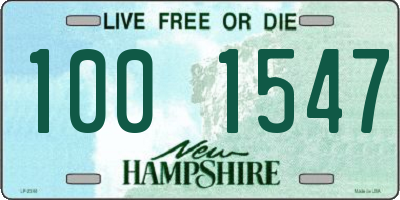 NH license plate 1001547