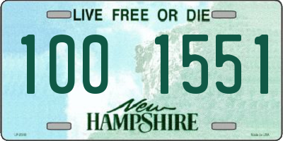 NH license plate 1001551