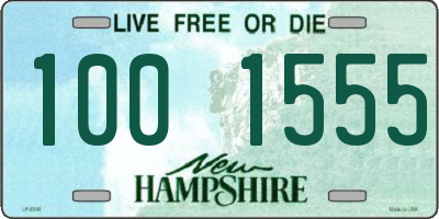 NH license plate 1001555