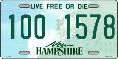 NH license plate 1001578