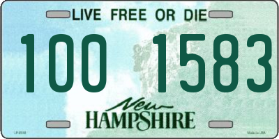 NH license plate 1001583