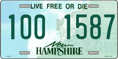 NH license plate 1001587