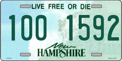 NH license plate 1001592