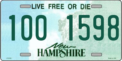 NH license plate 1001598