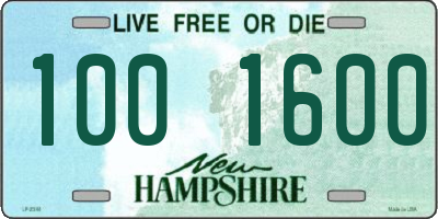 NH license plate 1001600