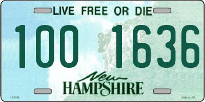 NH license plate 1001636